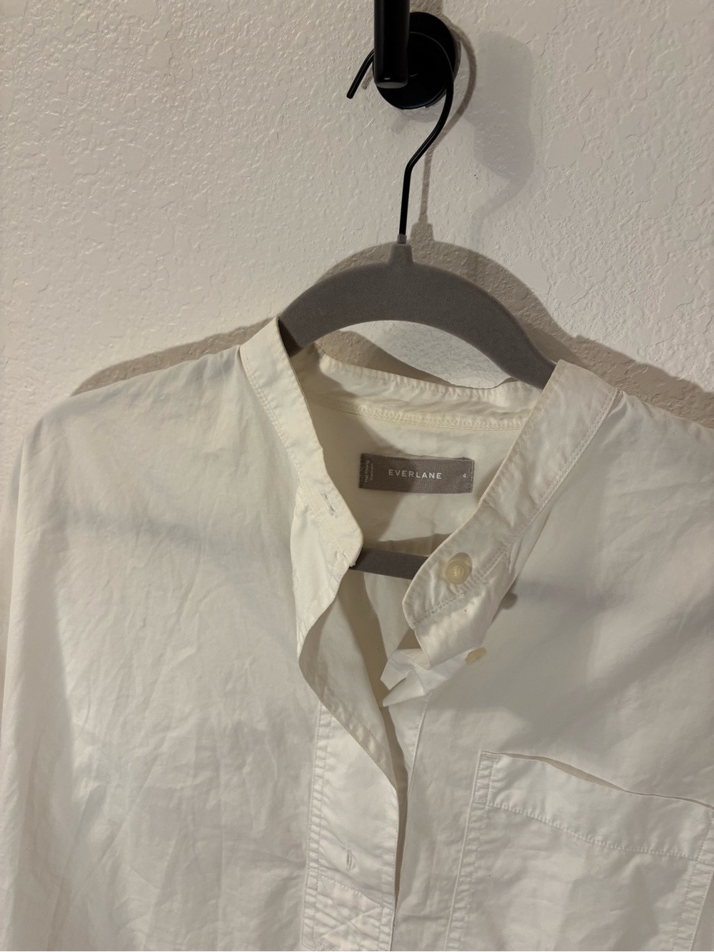 Everlane white cotton popover blouse - Picture 4 of 6